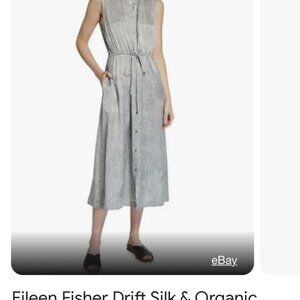 Eileen Fisher sleeveless maxi dress size large